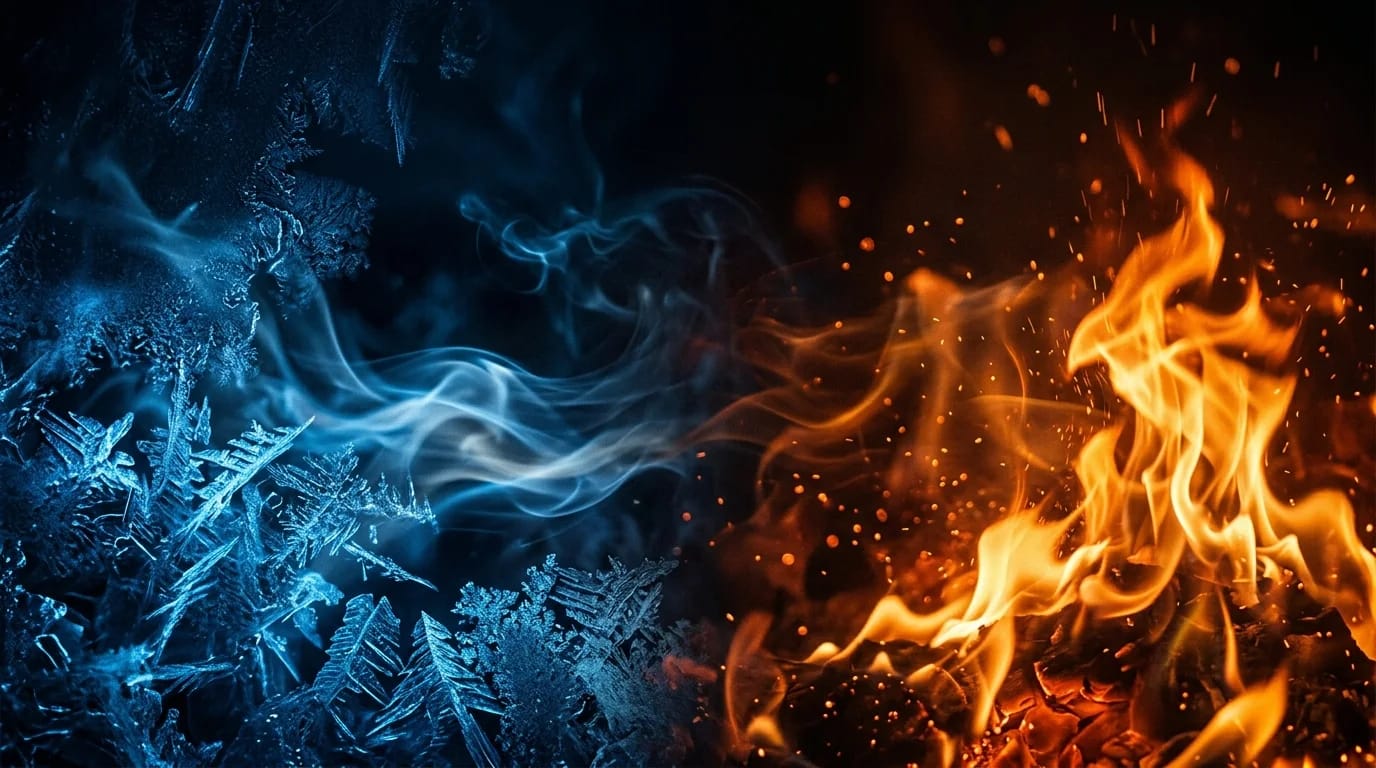 HVAC Fire and Ice Element Background